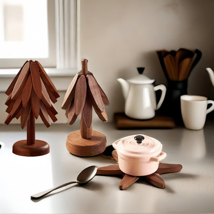 WoodyFold™ – Dessous-de-plat pliables en bois