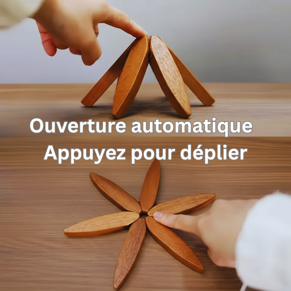 WoodyFold™ – Dessous-de-plat pliables en bois