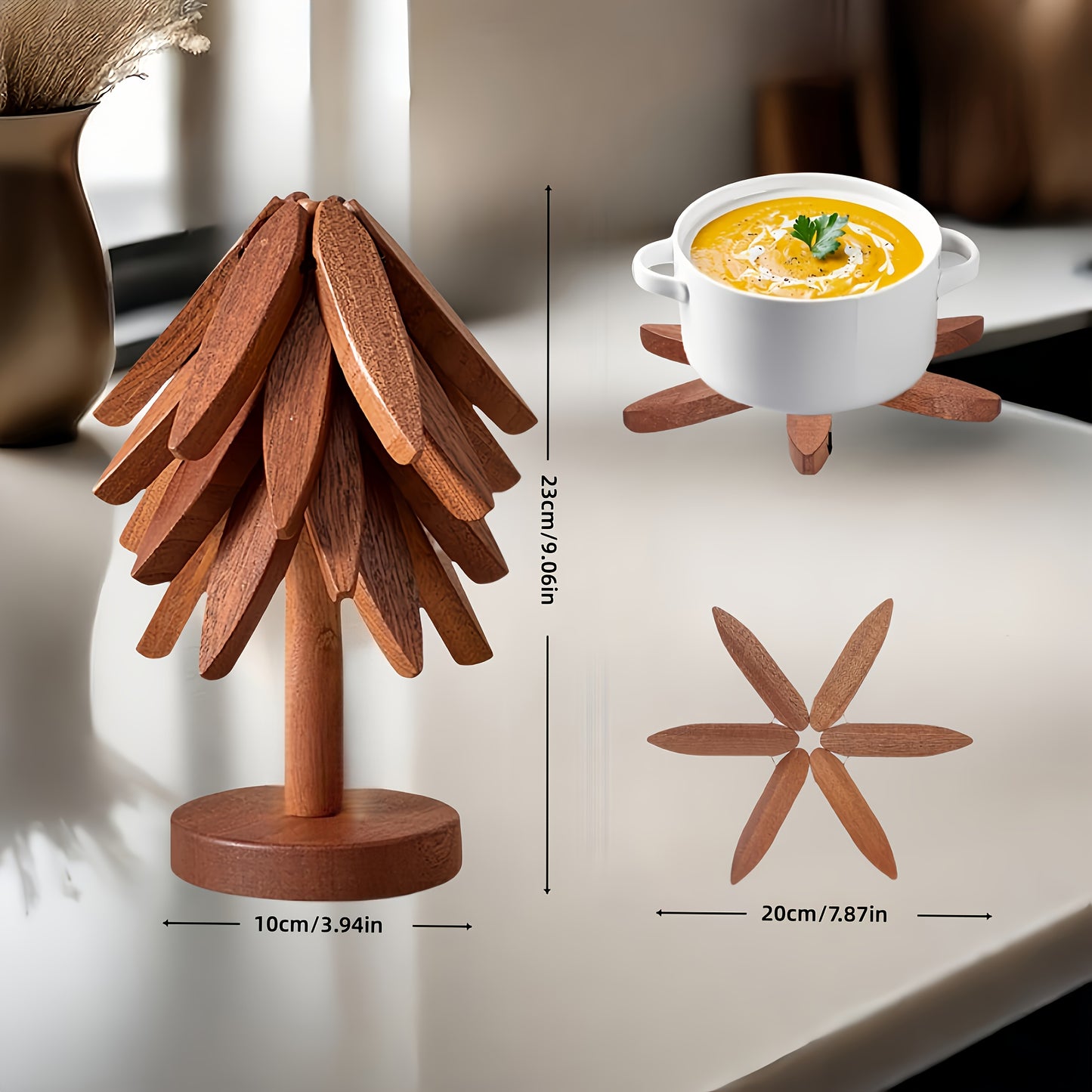 WoodyFold™ – Dessous-de-plat pliables en bois